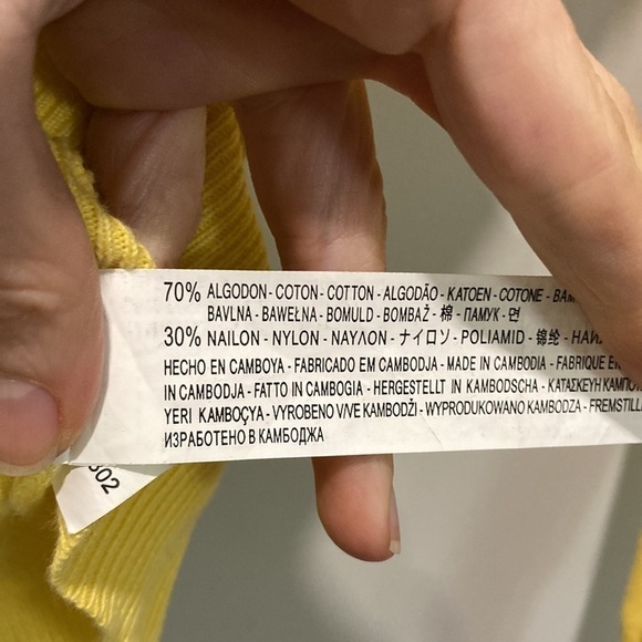 ZARA Yellow Long Sleeve V Neck Sweater - Picture 12 of 12